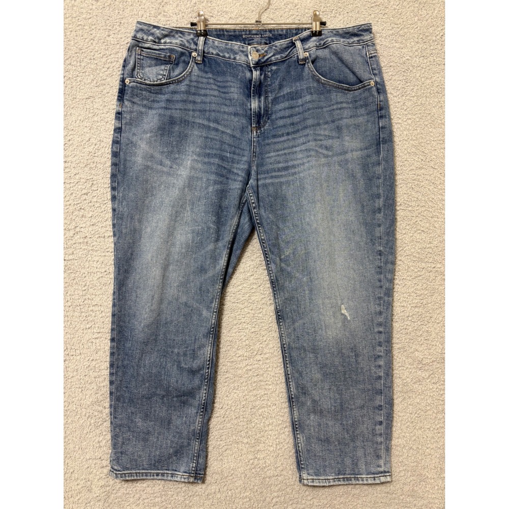 Casual Boyfriend Ankle Jeans Plus Size 18 Medium Wash Blue Chico's